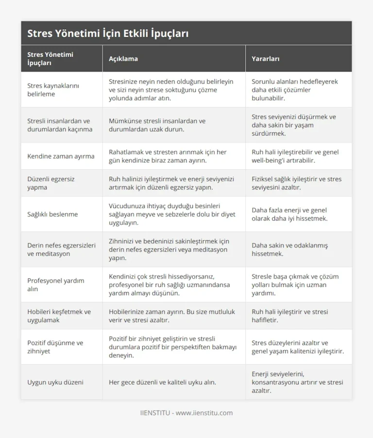 Saglikta Stres Yonetimi: Ruh Sagligi ve Zindelik Icin Rehber
